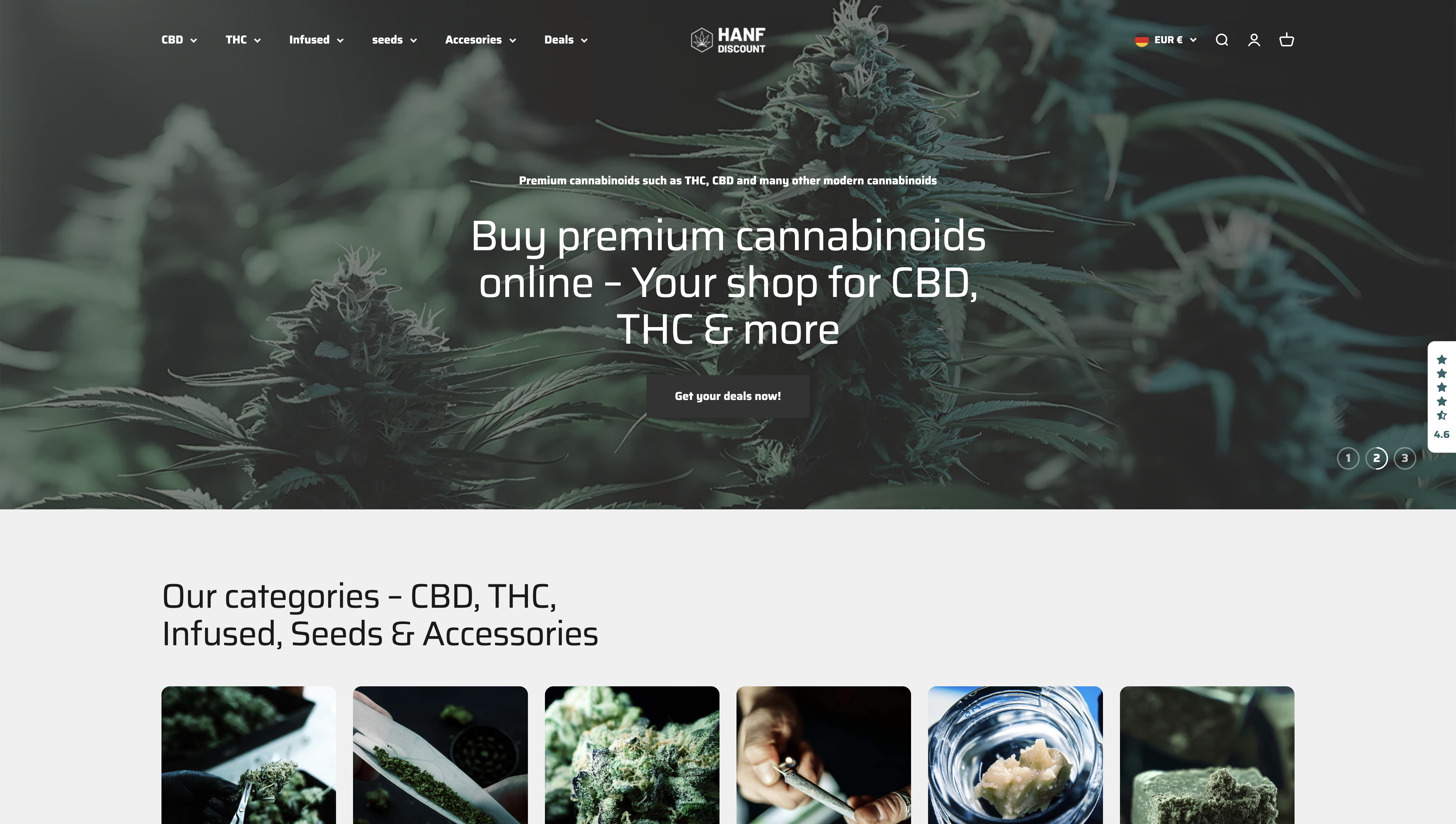 CBD and cannabinoid retailer storefront